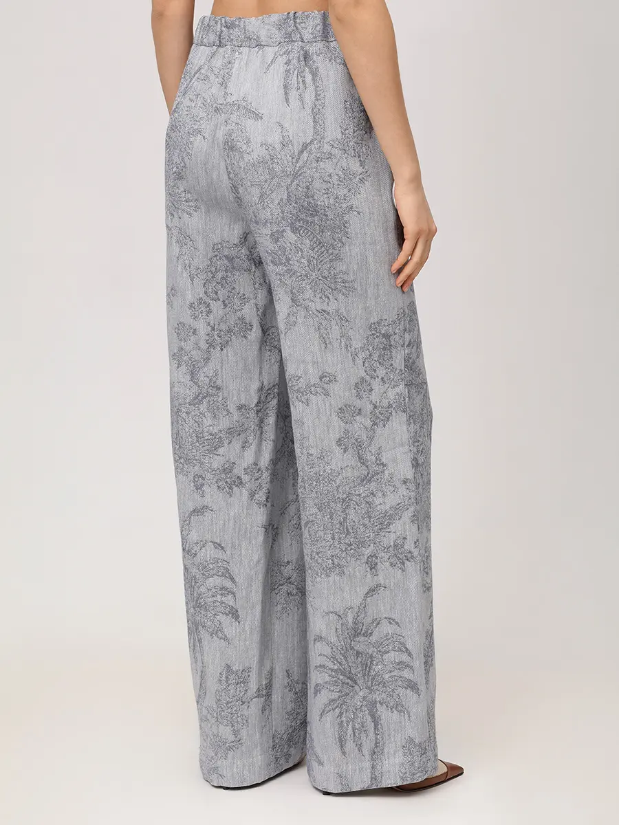 Брюки из хлопка и льна