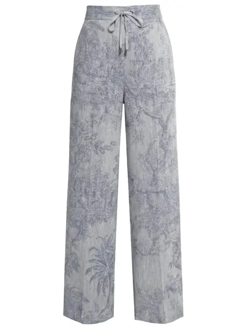 Брюки из хлопка и льна LORENA ANTONIAZZI