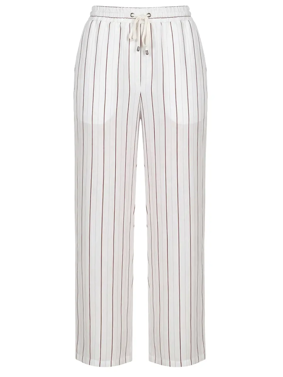 Брюки из шелка и вискозы