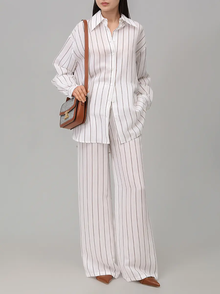 Рубашка из шелка и вискозы