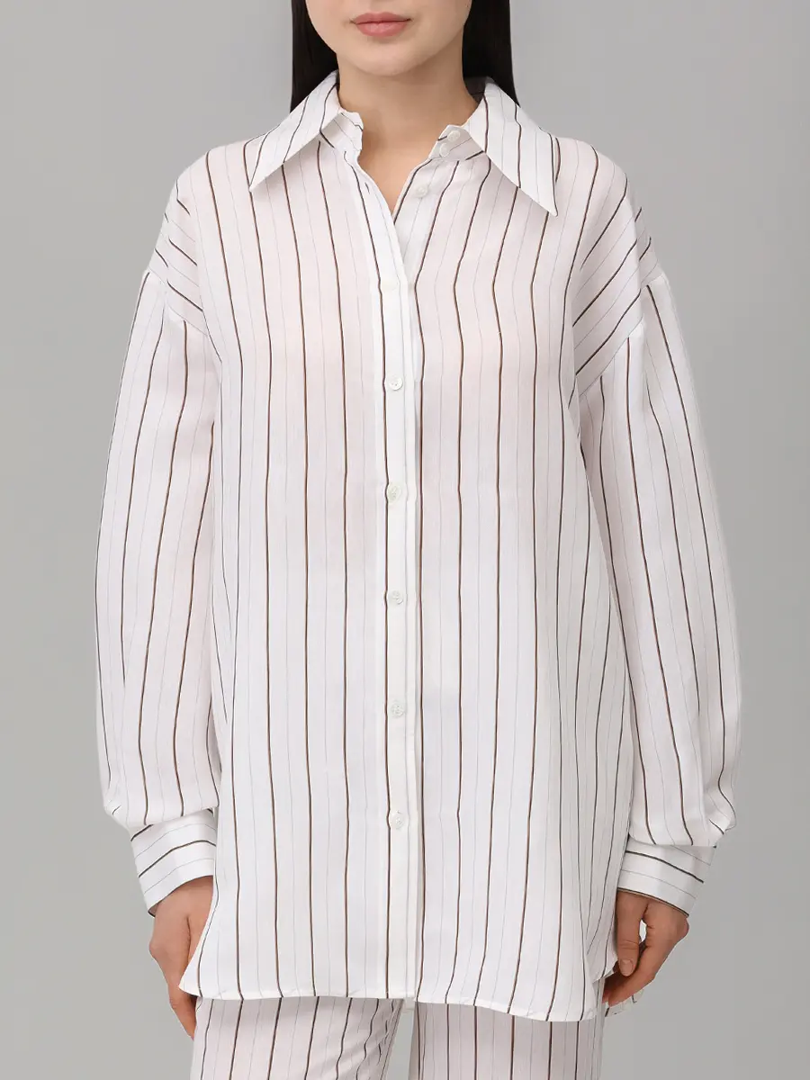 Рубашка из шелка и вискозы