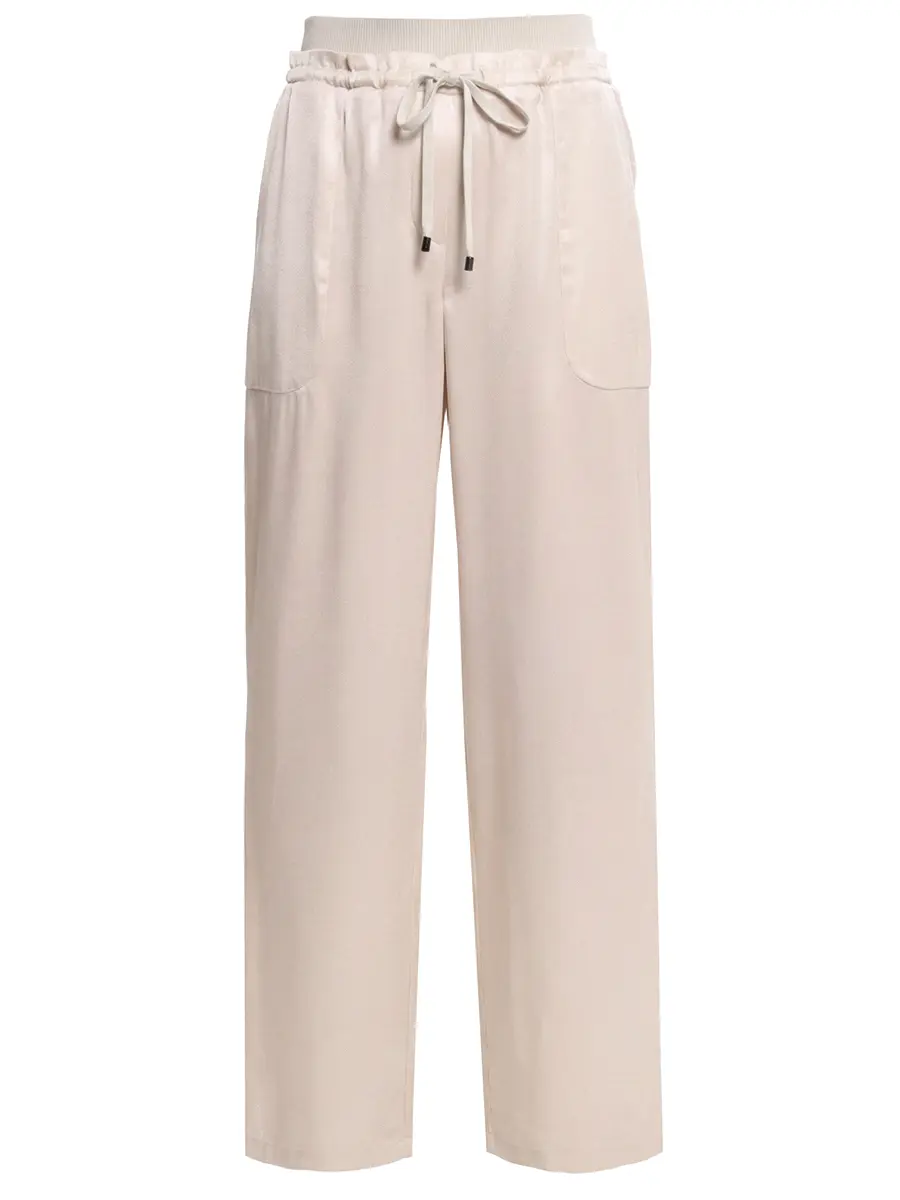 Брюки атласные