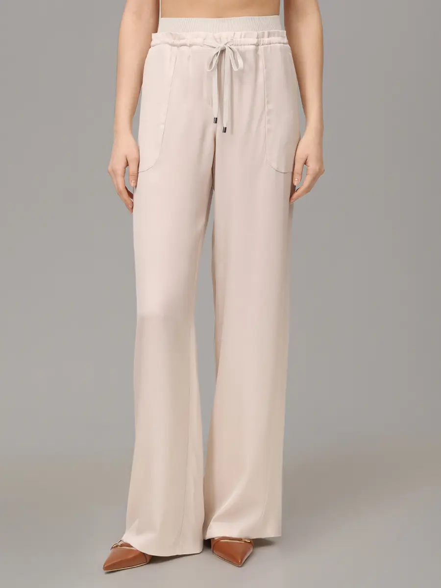 Брюки атласные