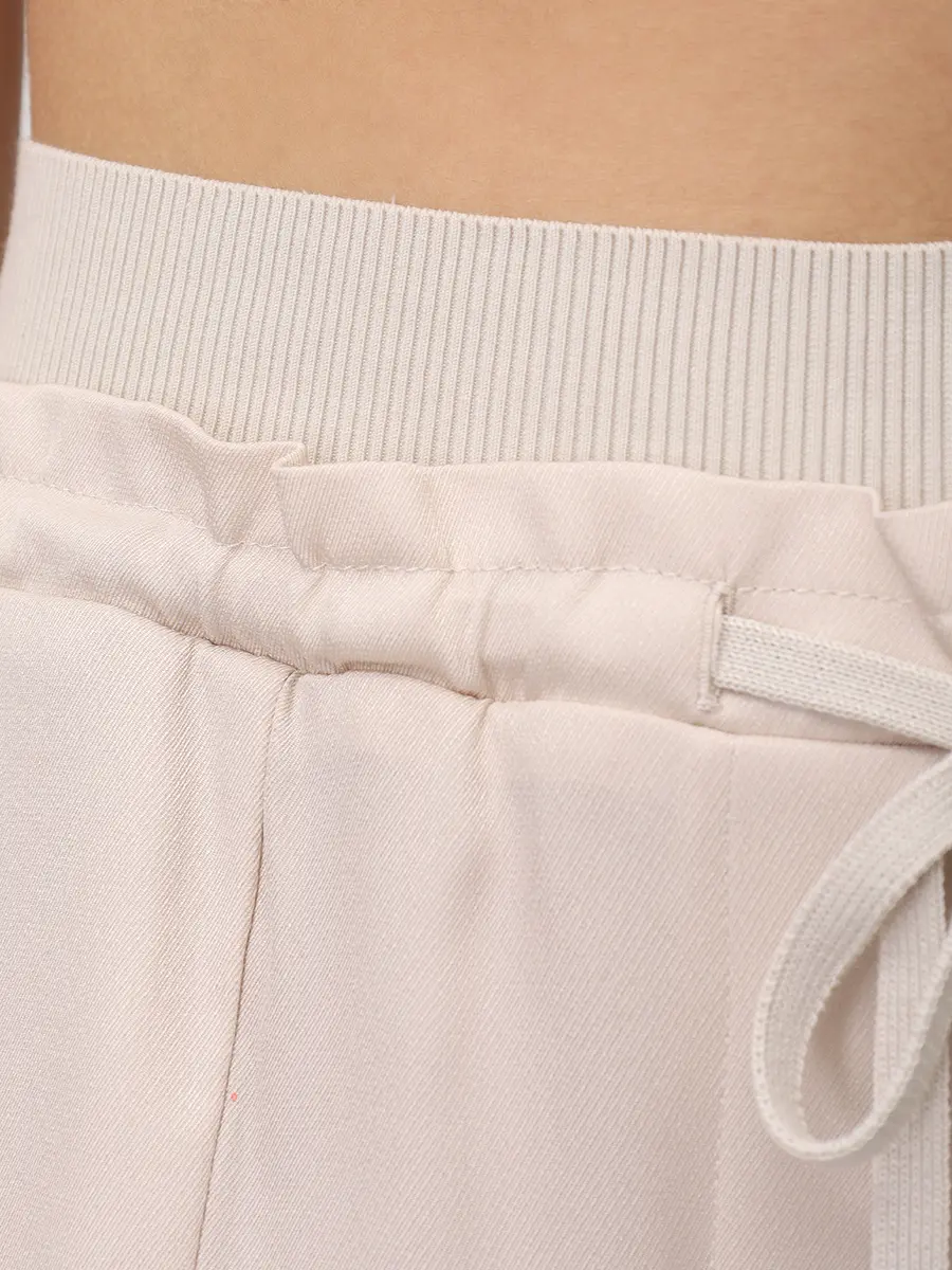 Брюки атласные