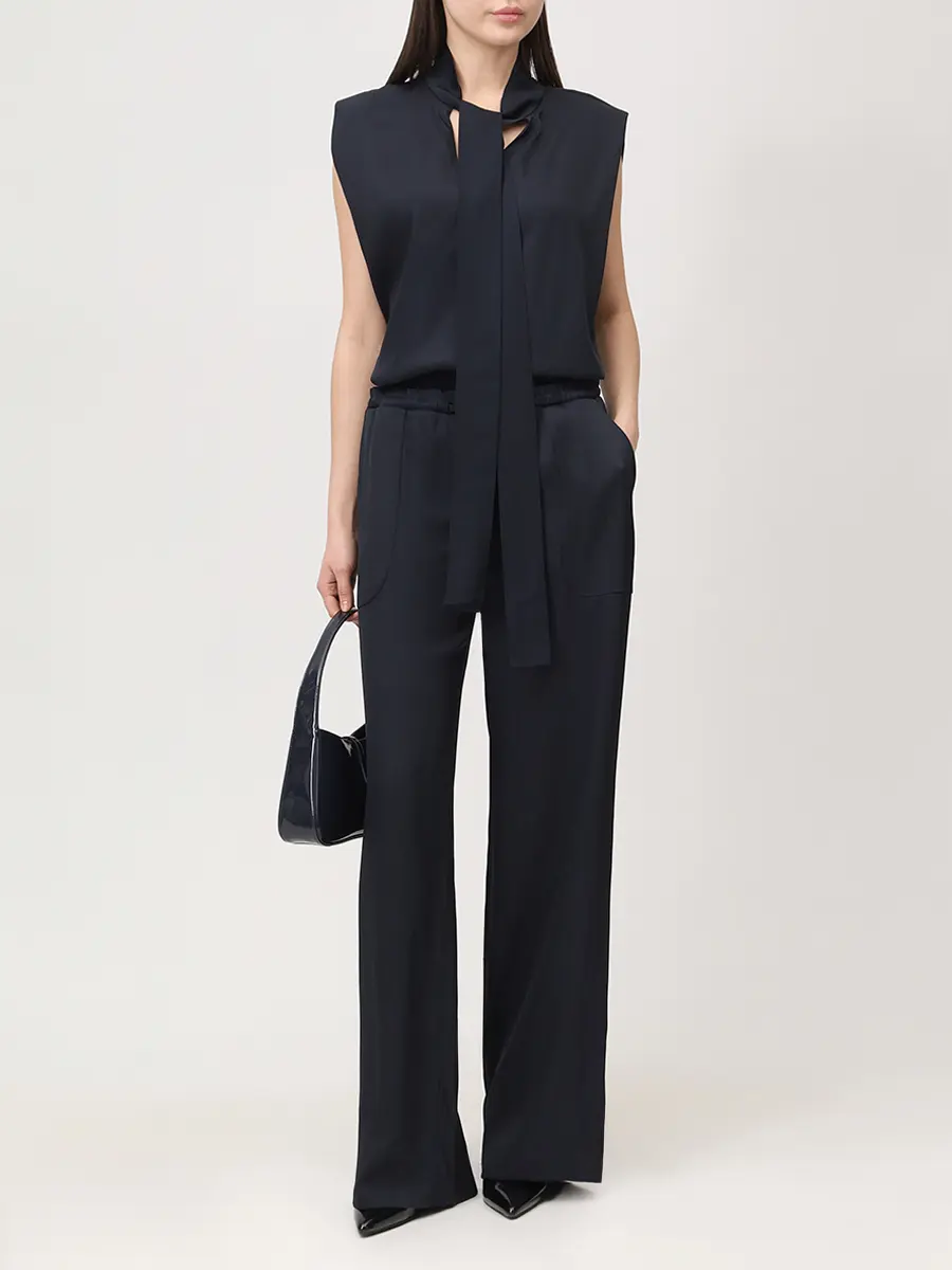 Брюки атласные