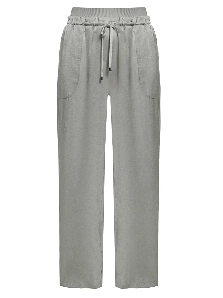 Брюки атласные