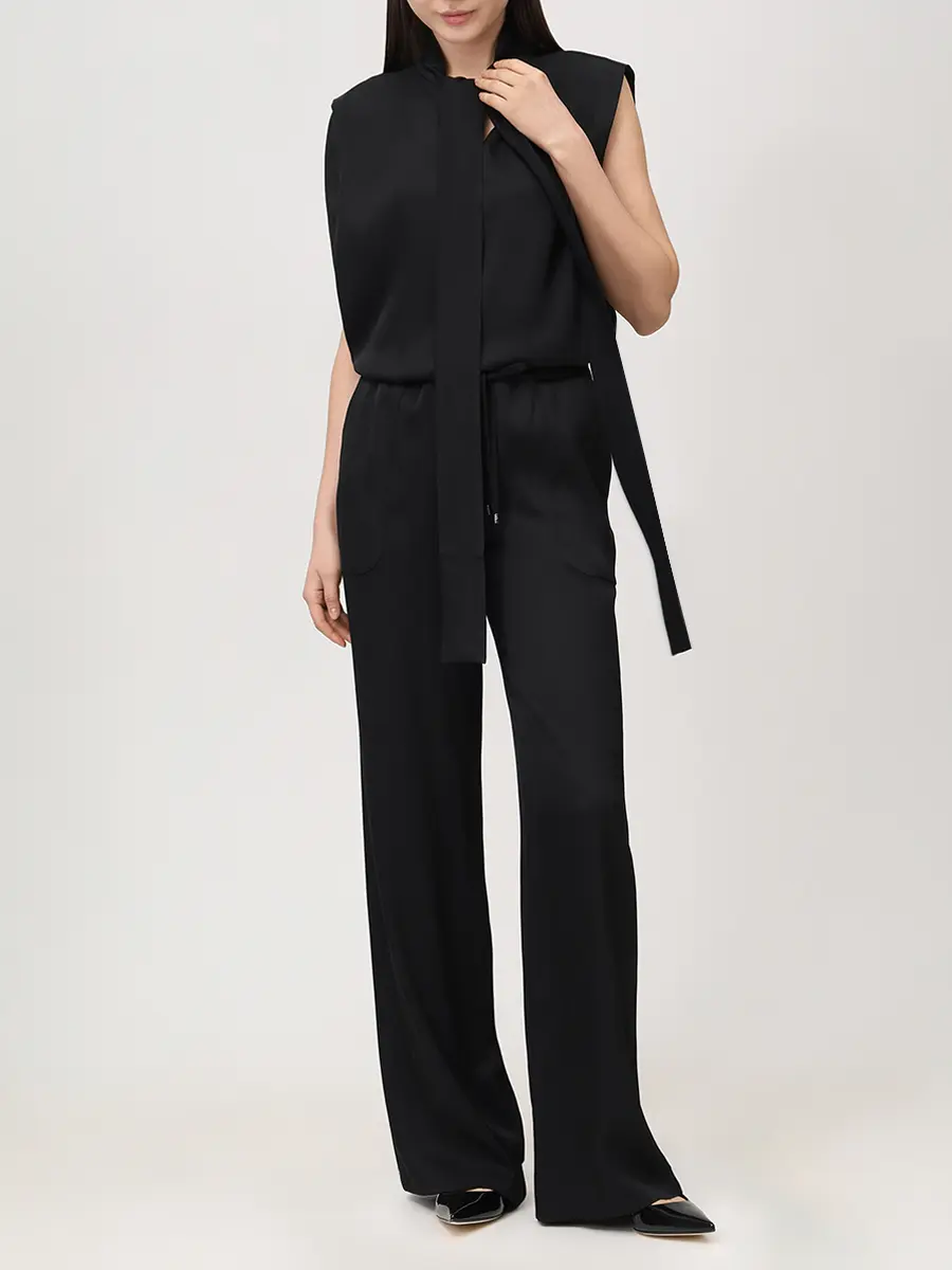 Брюки атласные