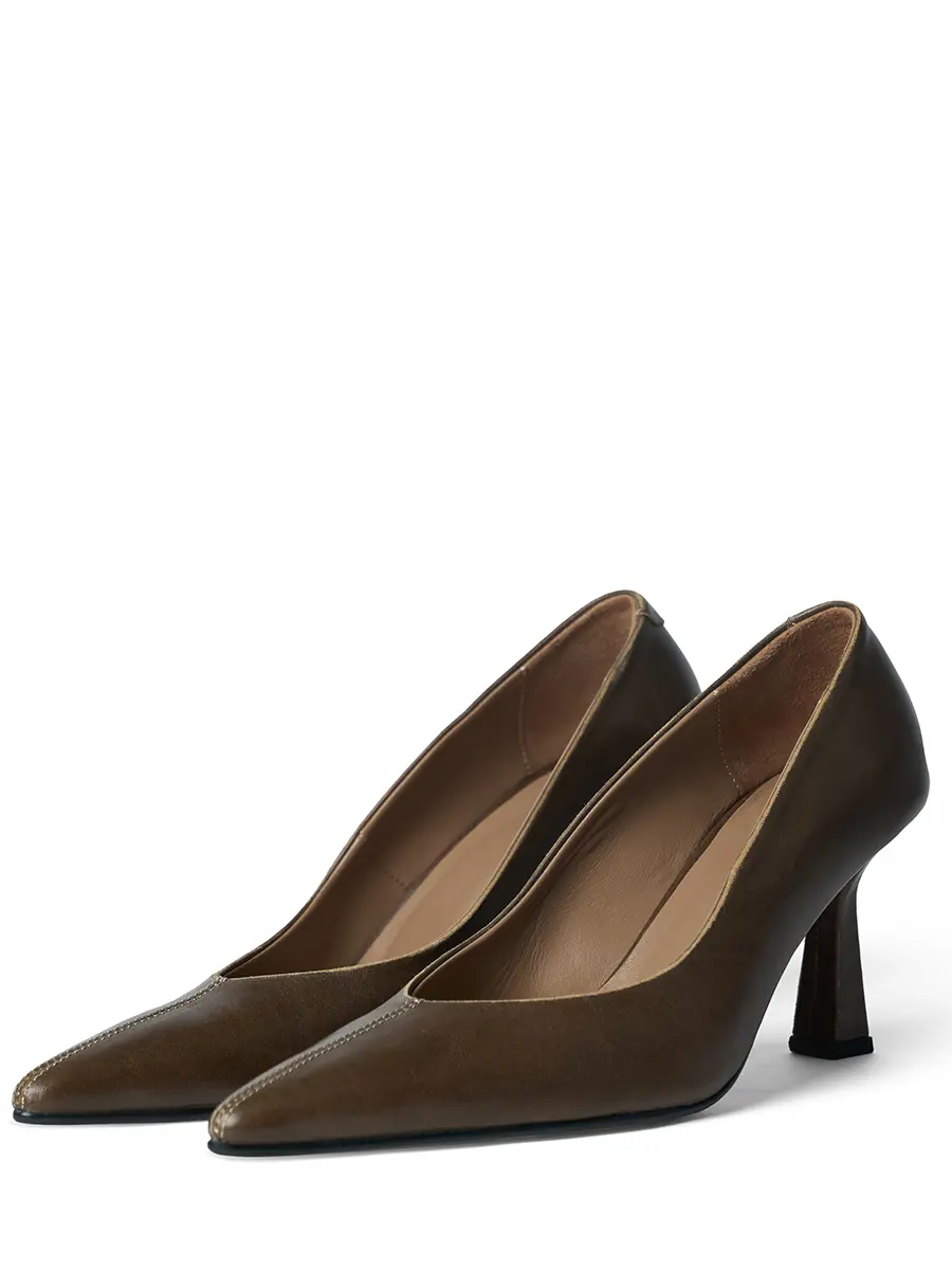 Туфли Vintage khaki кожаные