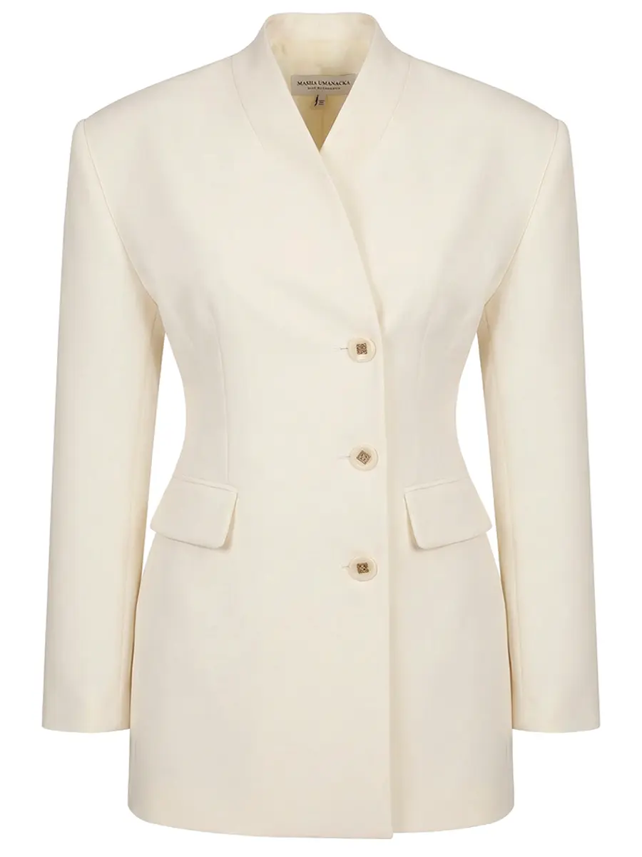 Платье-жакет однотонное