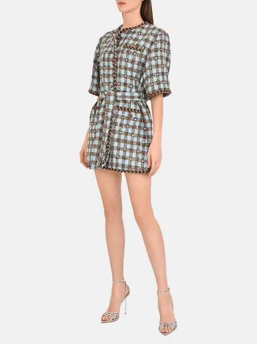 Платье в клетку GIUSEPPE DI MORABITO