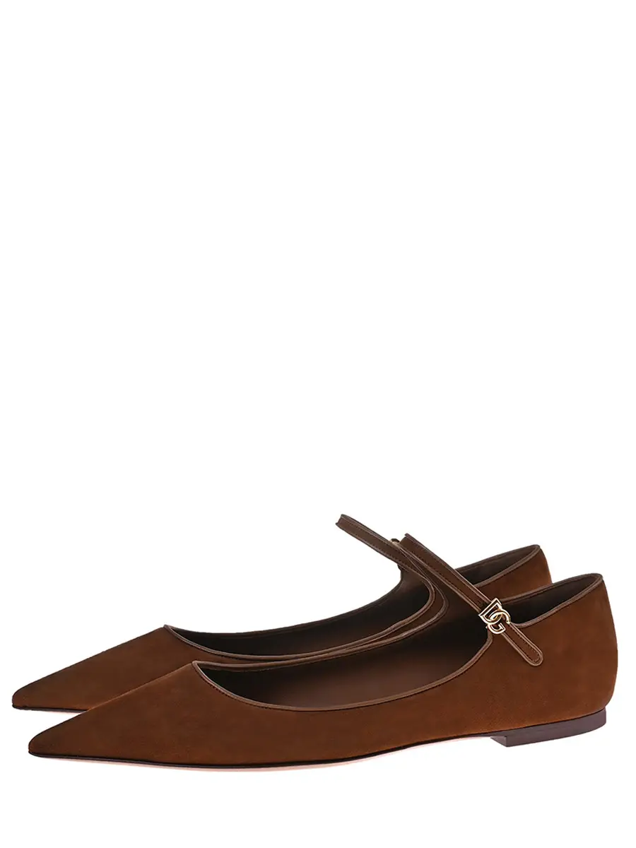 Балетки замшевые