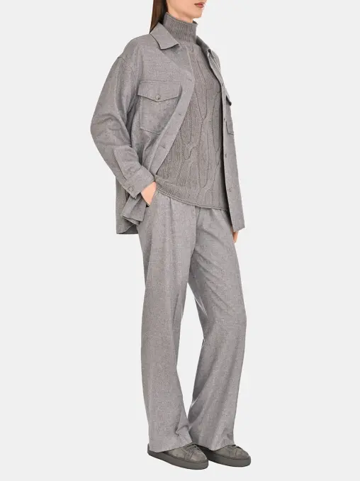 Рубашка из шелка и кашемира COLOMBO