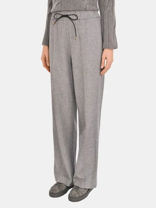 Брюки из шелка и кашемира COLOMBO