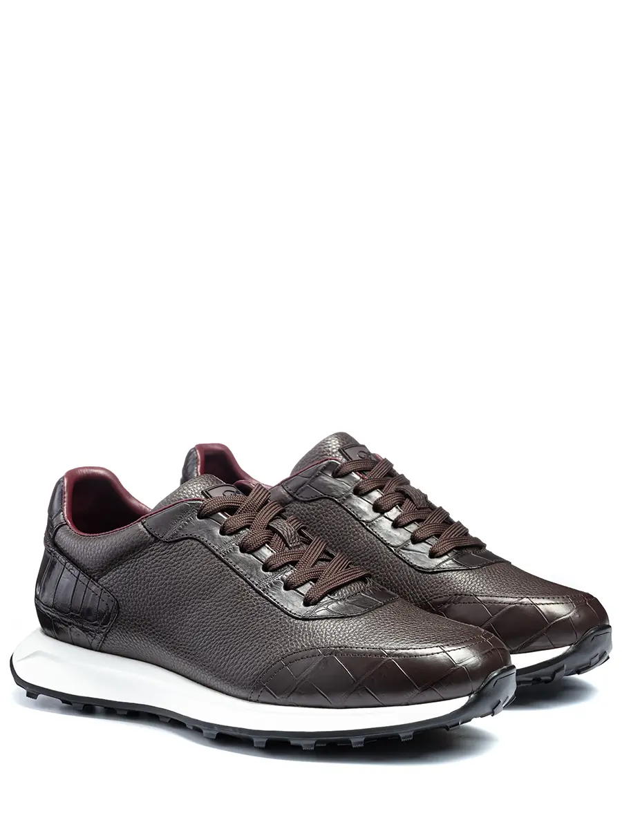 Кроссовки кожаные