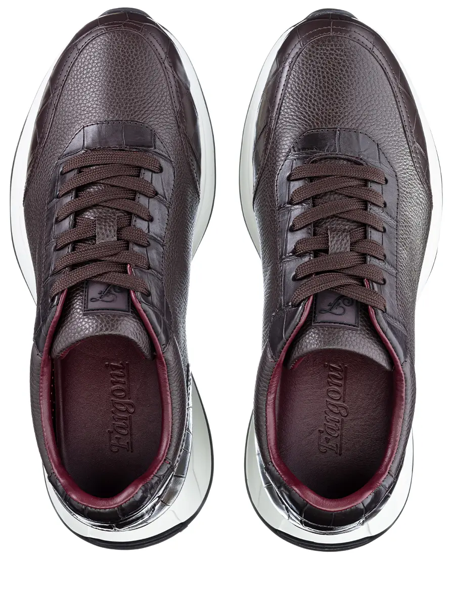 Кроссовки кожаные