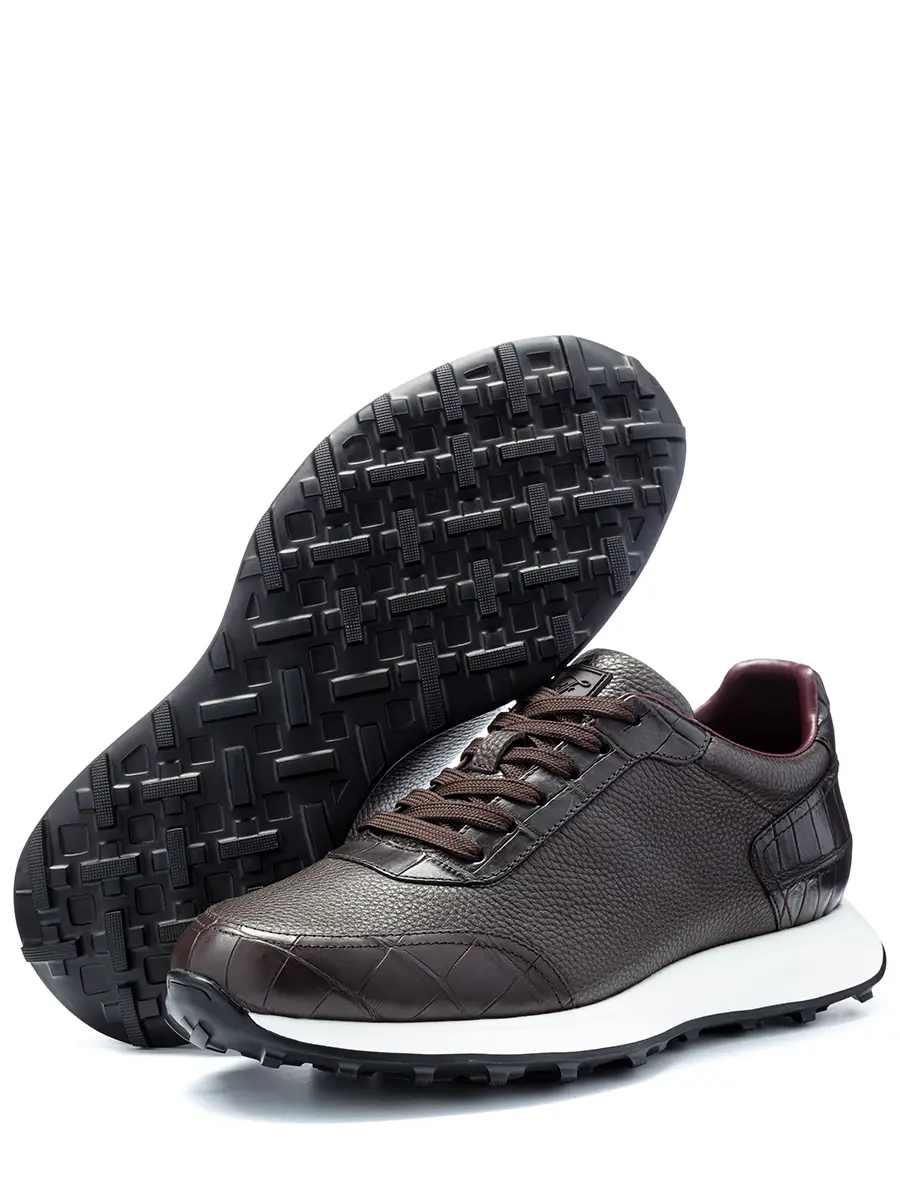 Кроссовки кожаные