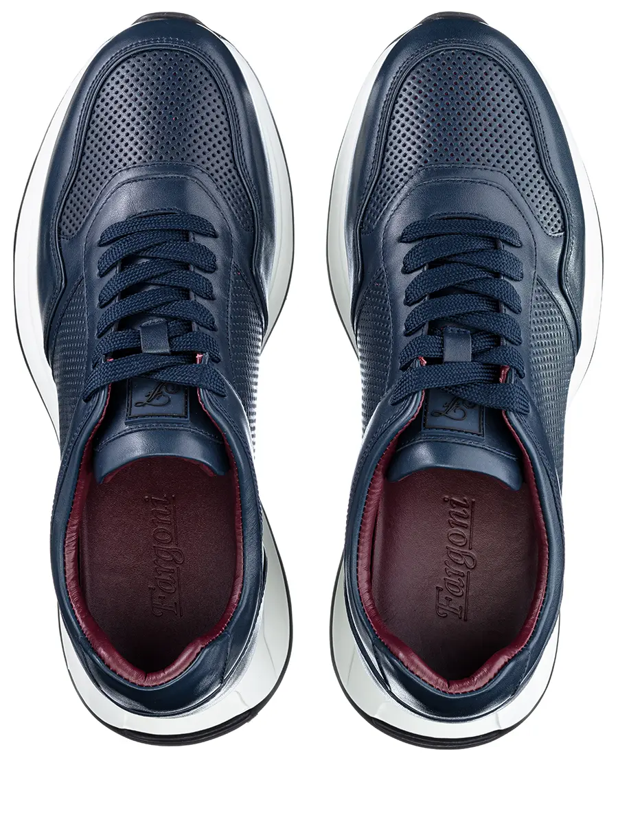 Кроссовки кожаные