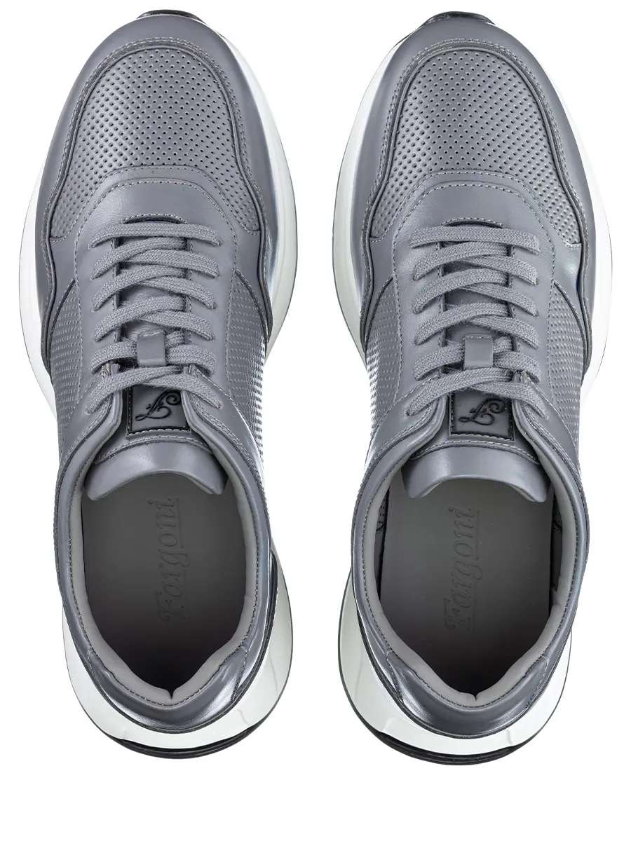 Кроссовки кожаные