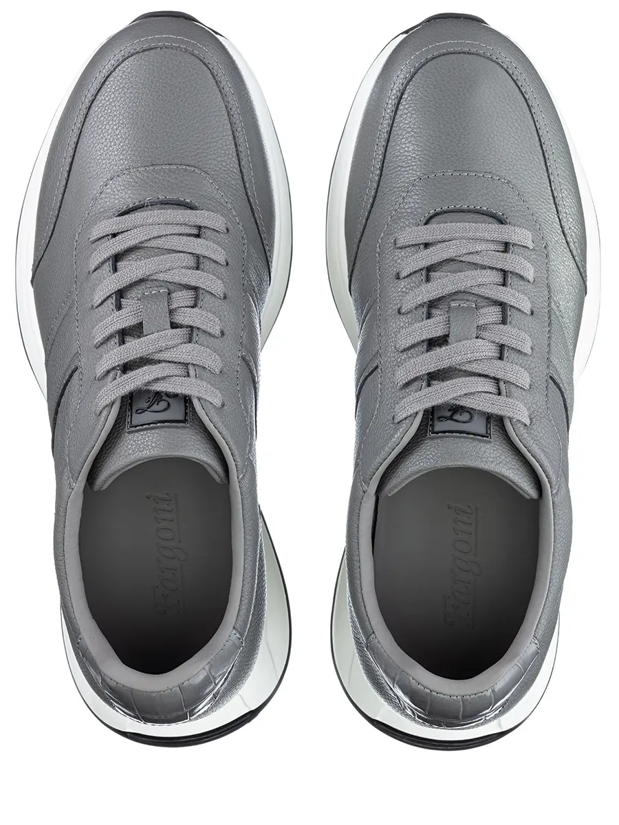 Кроссовки кожаные