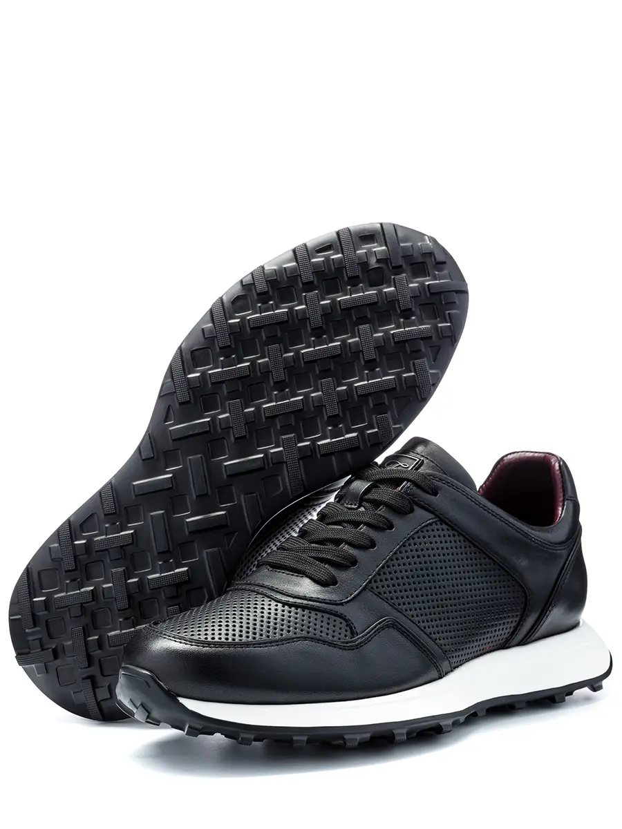 Кроссовки кожаные