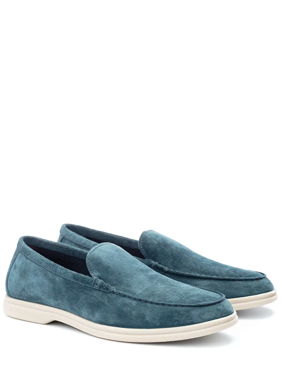 Лоферы замшевые