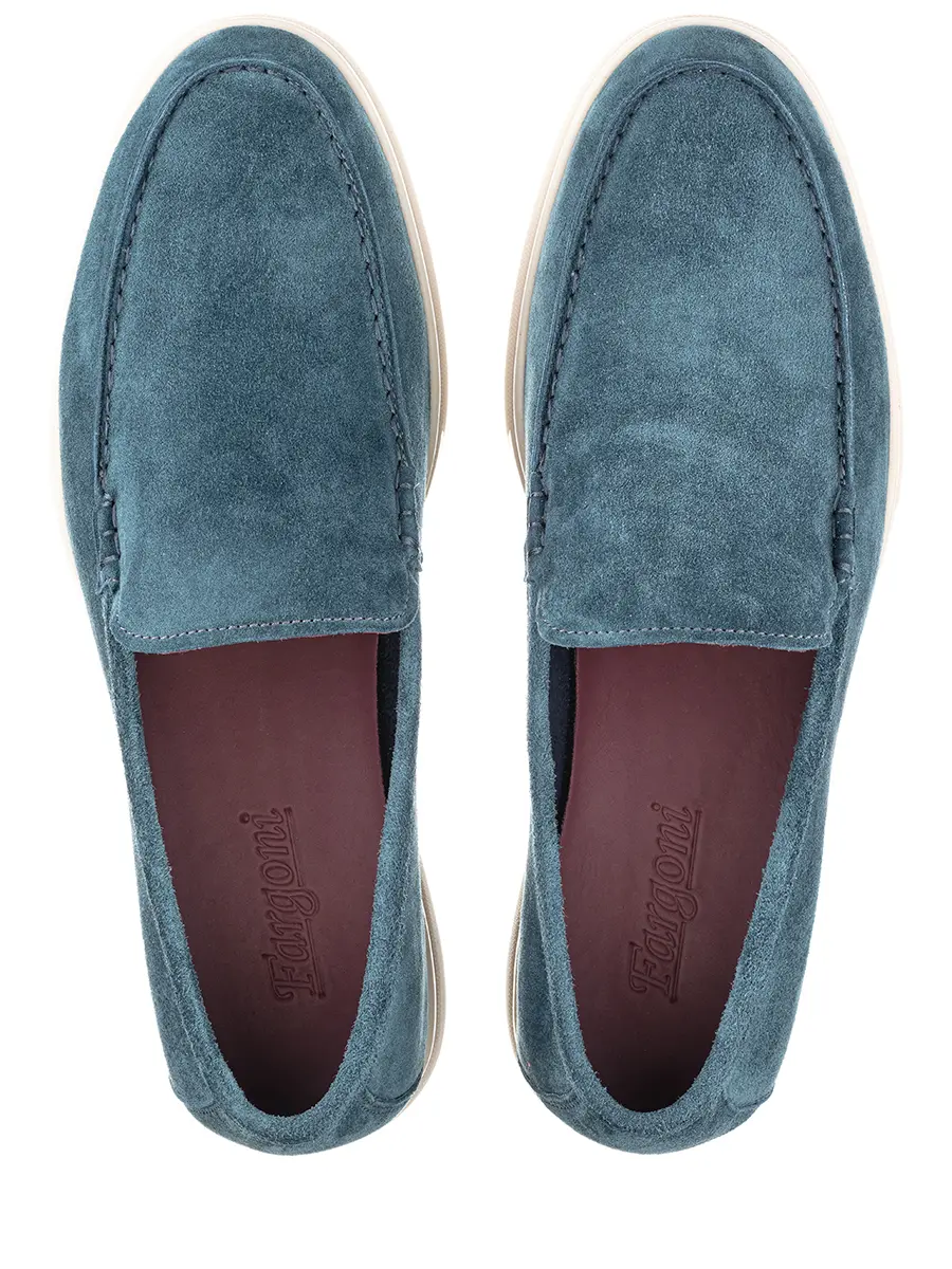 Лоферы замшевые