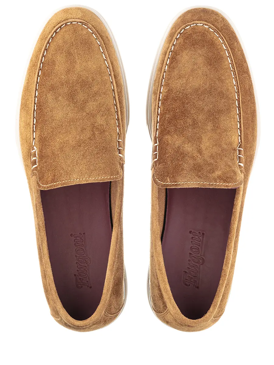 Лоферы замшевые