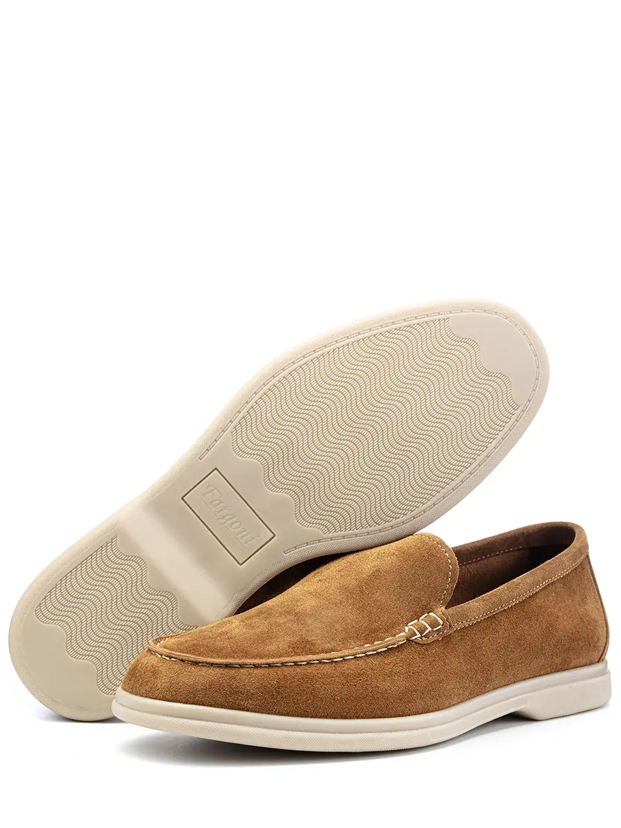 Лоферы замшевые