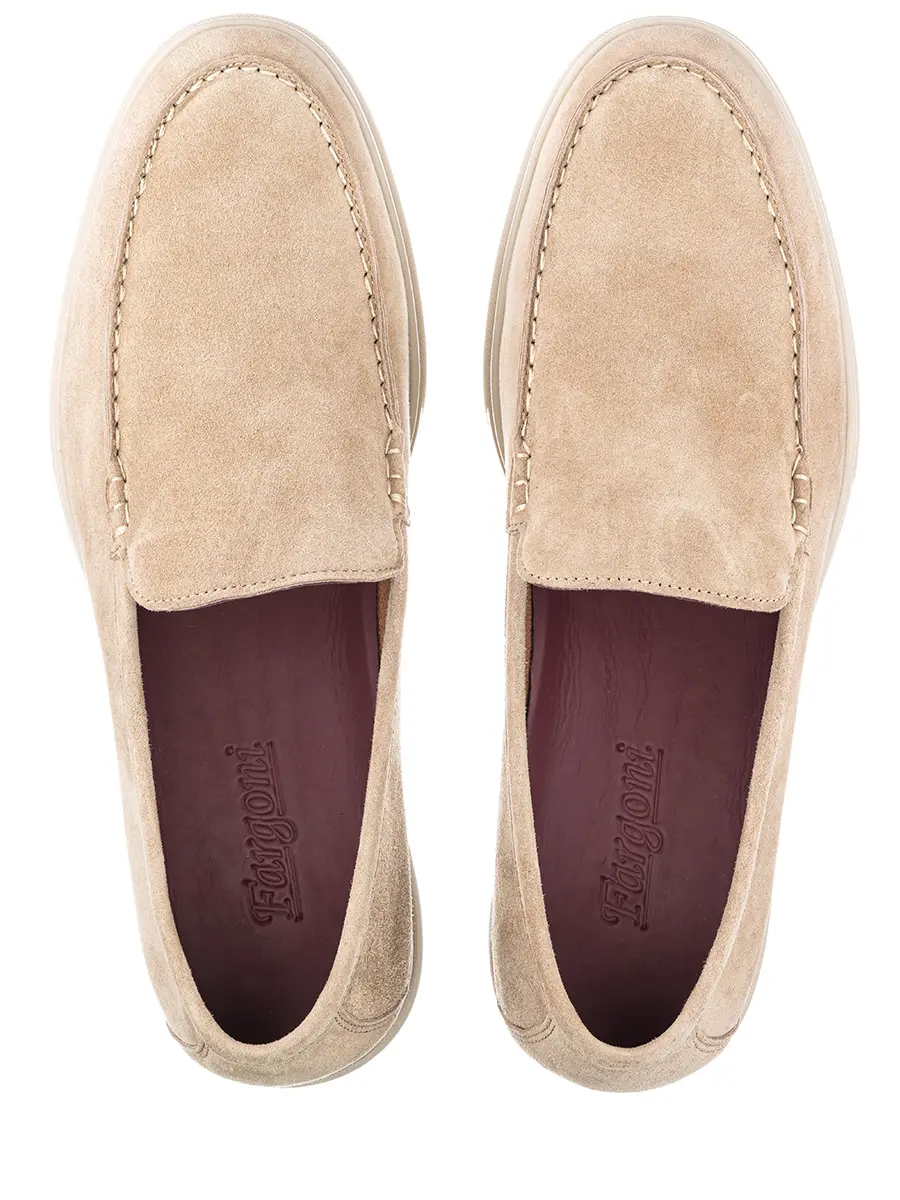 Лоферы замшевые