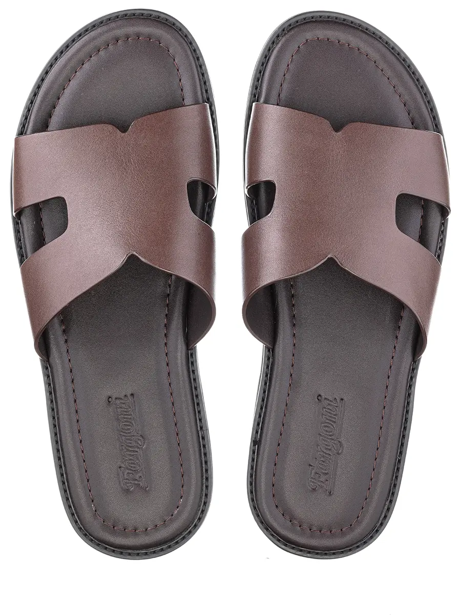 Шлепанцы кожаные