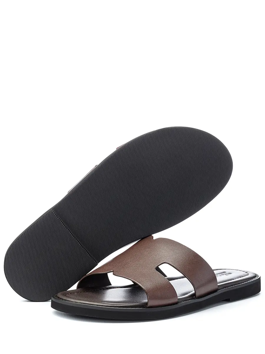 Шлепанцы кожаные