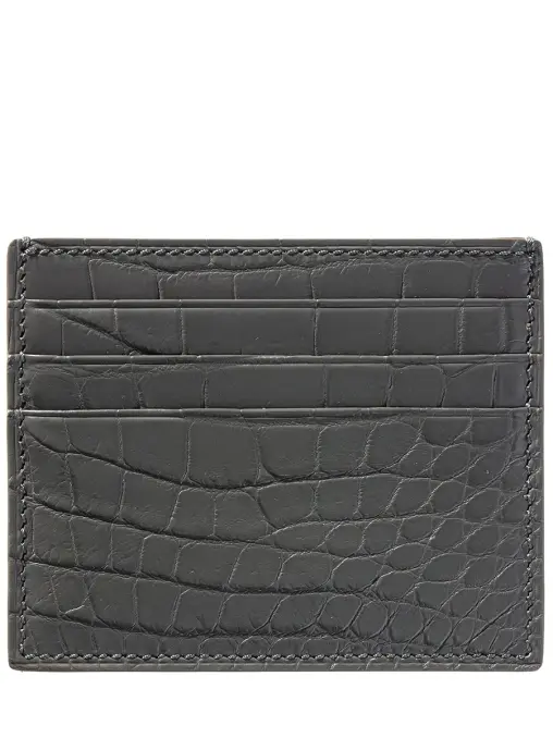 Кардхолдер из кожи крокодила FARGONI
