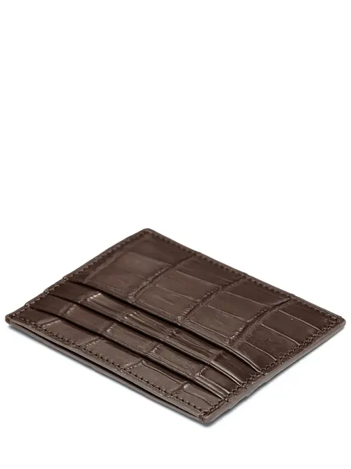 Кардхолдер из кожи крокодила FARGONI