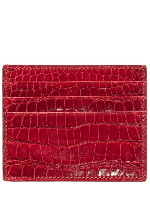 Кардхолдер из кожи крокодила FARGONI