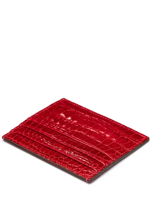 Кардхолдер из кожи крокодила FARGONI