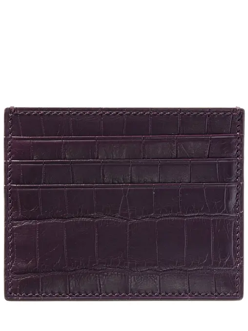 Кардхолдер из кожи крокодила FARGONI
