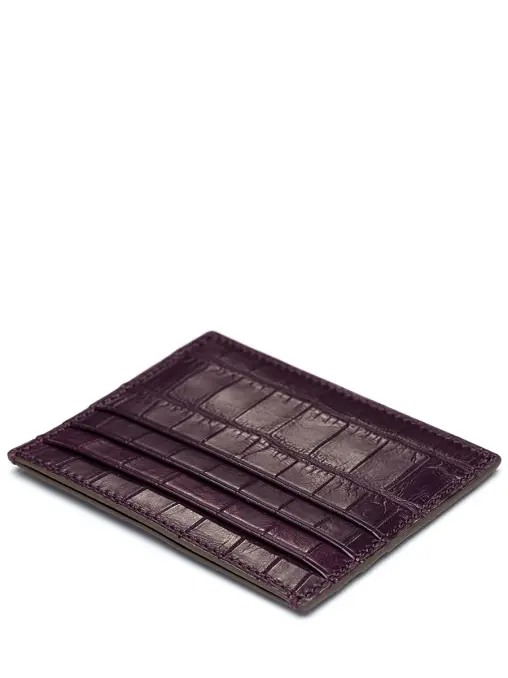 Кардхолдер из кожи крокодила FARGONI