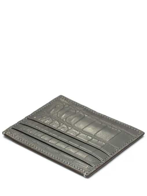 Кардхолдер из кожи крокодила FARGONI