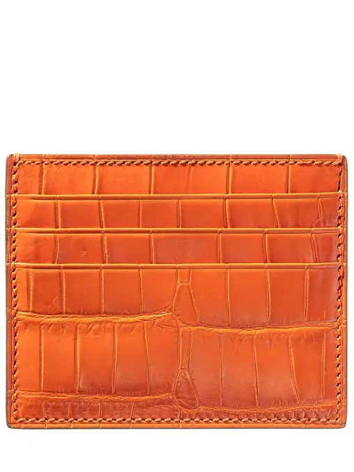 Кардхолдер из кожи крокодила FARGONI