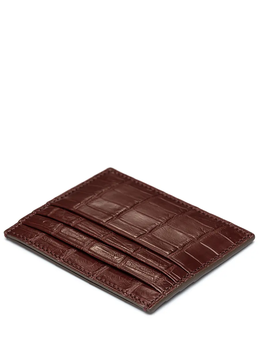Кардхолдер из кожи крокодила