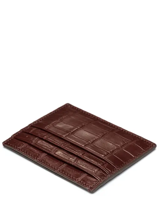 Кардхолдер из кожи крокодила FARGONI