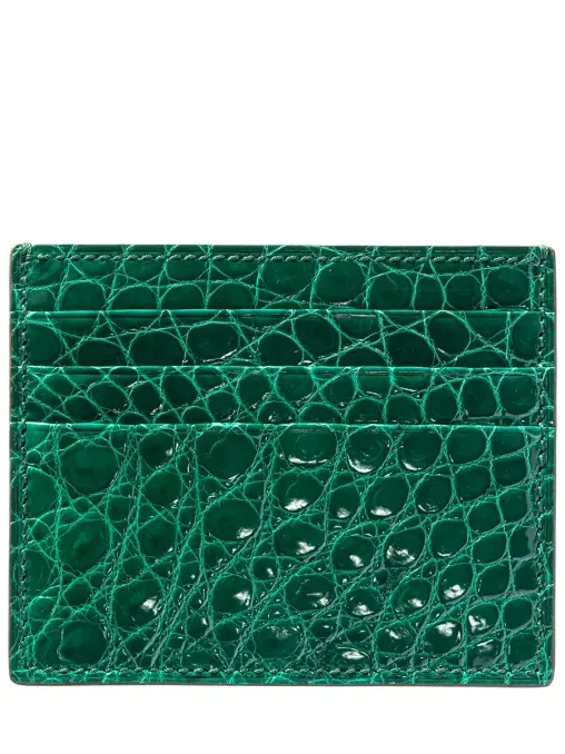 Кардхолдер из кожи крокодила FARGONI
