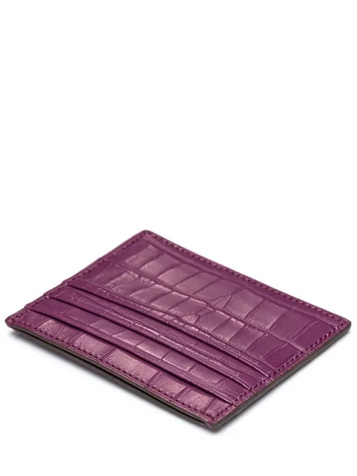 Кардхолдер из кожи крокодила FARGONI