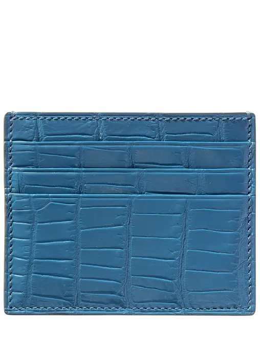 Картхолдер из кожи крокодила FARGONI