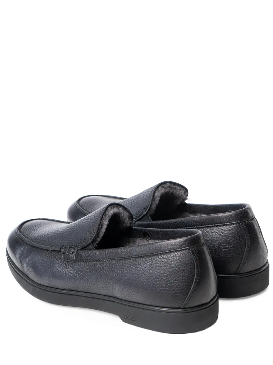 Лоферы кожаные на меху