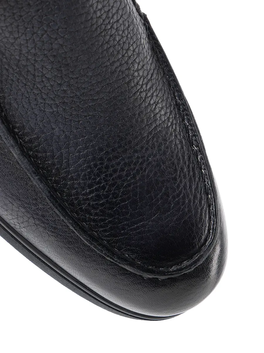 Лоферы кожаные на меху