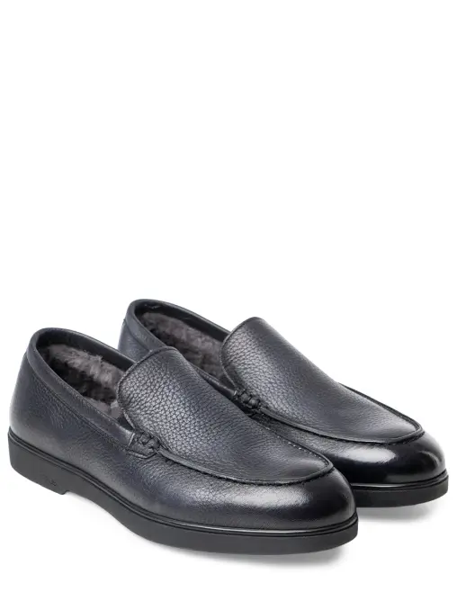 Лоферы кожаные на меху FABI