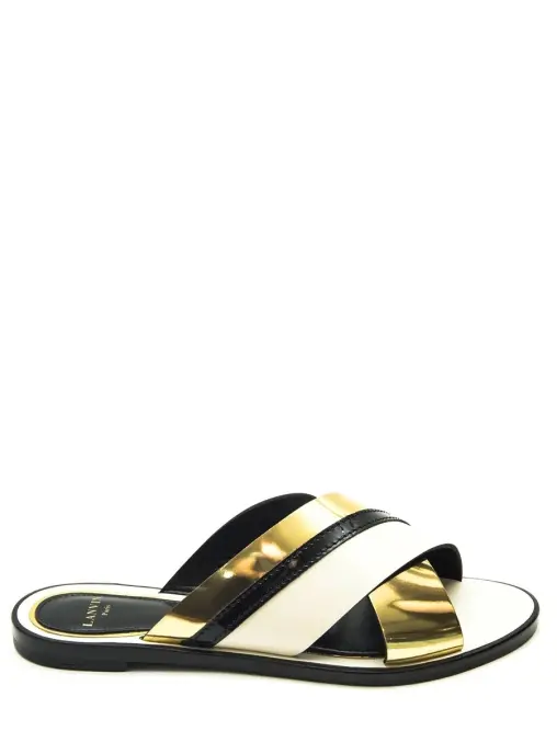 Шлепанцы кожаные LANVIN