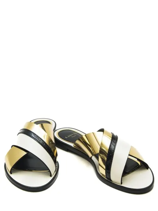 Шлепанцы кожаные LANVIN