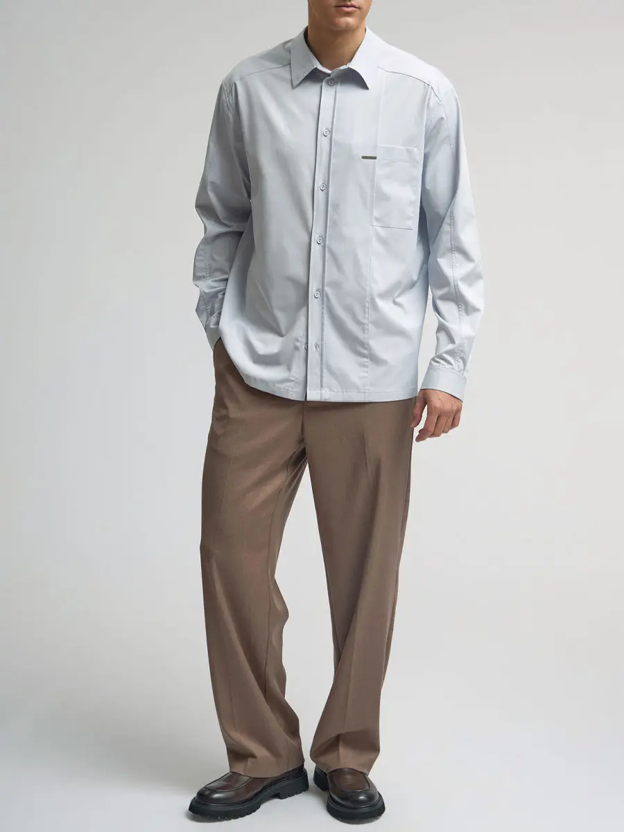 Рубашка однотонная